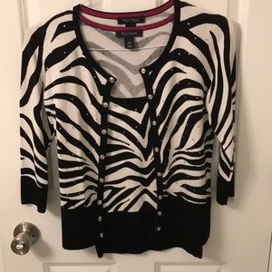 GUC XS Zebra print studded WHBM tank/sweater set